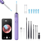 LEIPUT Visual Ear Wax Remover - Holiday and Birthday Gift for Health-Conscious Friends, Rechargeable Smartphone Otoscope with Travel Case
