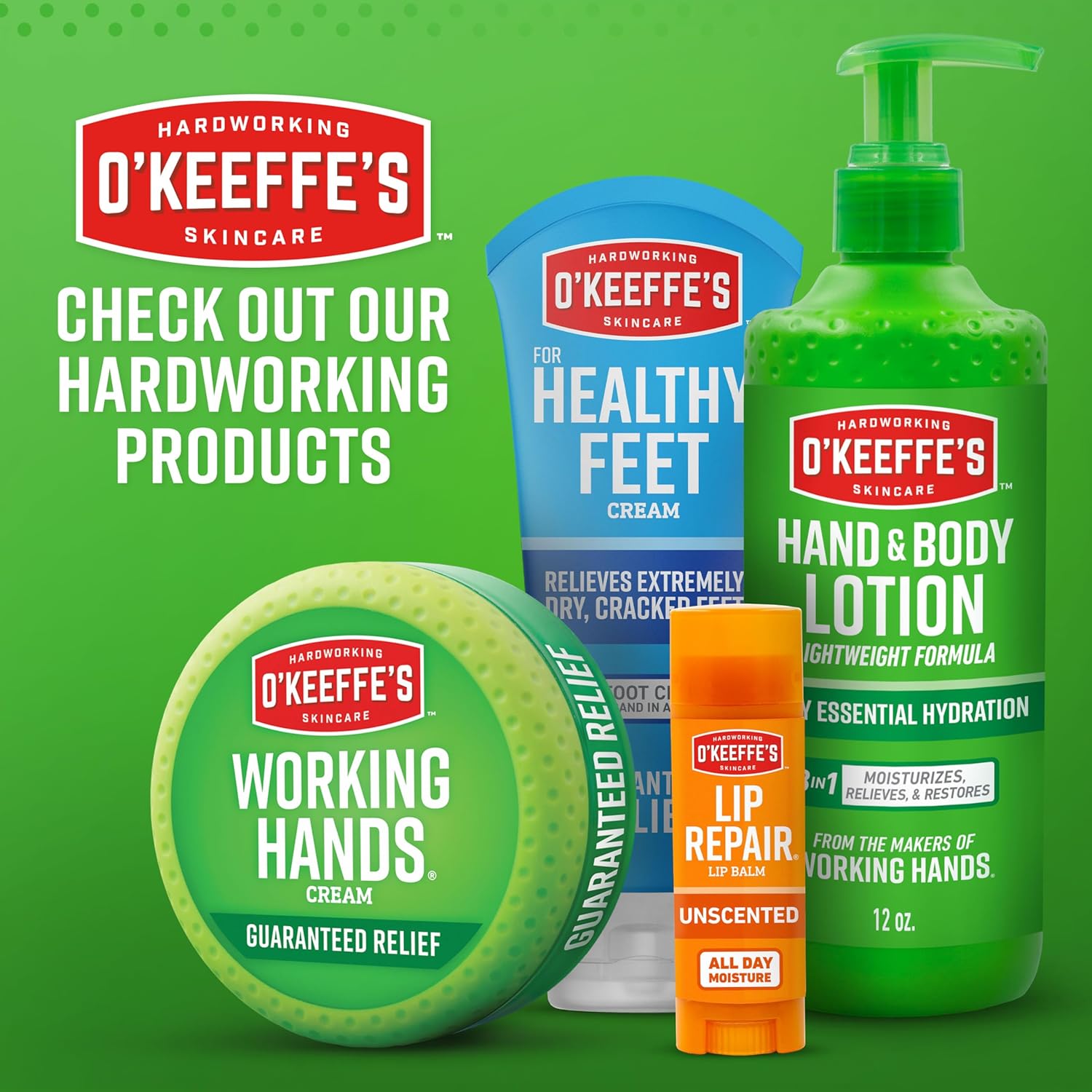 O'Keeffe's Working Hands Night Cream – Unscented Skin-Safe Formula for Allergy-Prone Hands, 7 oz Tube