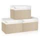 Beige & White - Large - 3 Pack