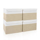 Beige & White - Medium - 4 Pack