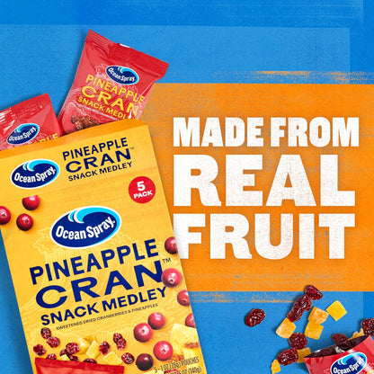 Ocean Spray Cran™ Snack Medley – Home Office Snack for Focus, 1 oz Pouches, 5 Count