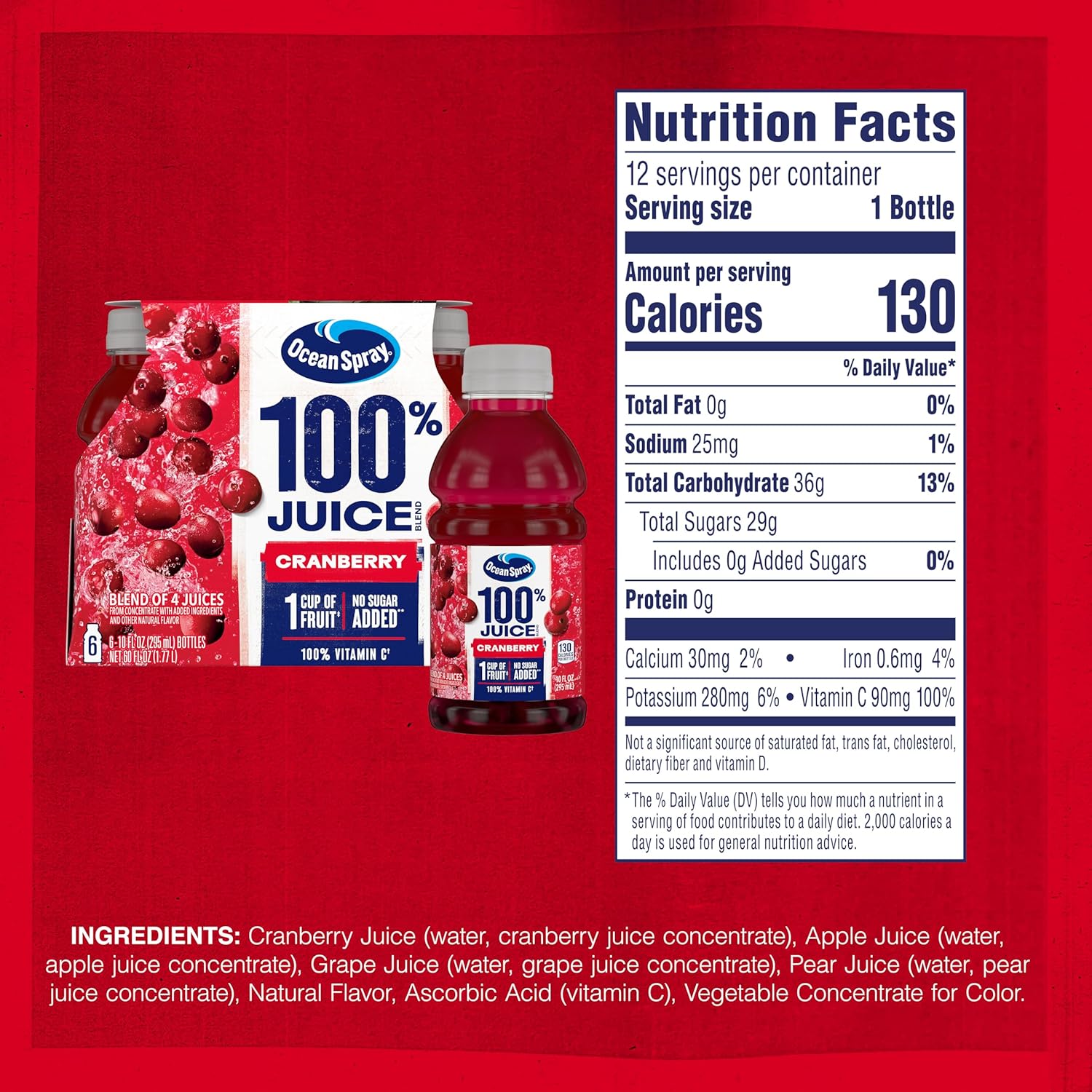Ocean Spray Cranberry Juice – Hostess Gift Set for Dinner Parties and Housewarmings