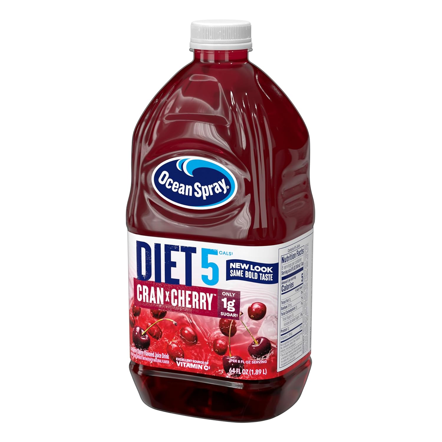 Ocean Spray® Diet Cran-Cherry® Cranberry Cherry Juice Drink – Thoughtful Hostess Gift, 64 oz Bottle for Dinner Parties and Brunches