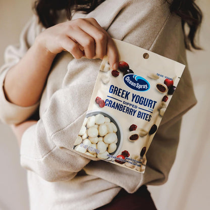 Ocean Spray Greek Yogurt Covered Craisins, Desk Drawer Snack for Focused Workdays and Home Office