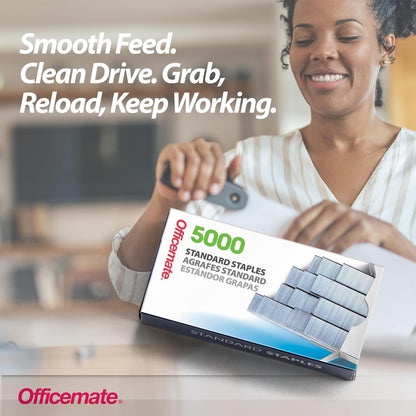 Officemate Standard Staples – Uninterrupted Workflow Staple Supply for Office Managers, Universal Fit