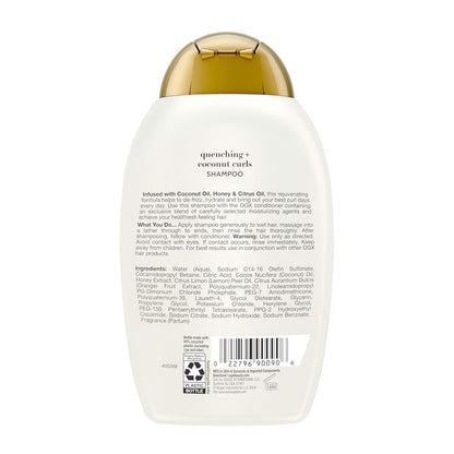 OGX Coconut Curl-Defining Shampoo – Coconut Milk and Citrus Aroma Shower Indulgence, 13 fl oz