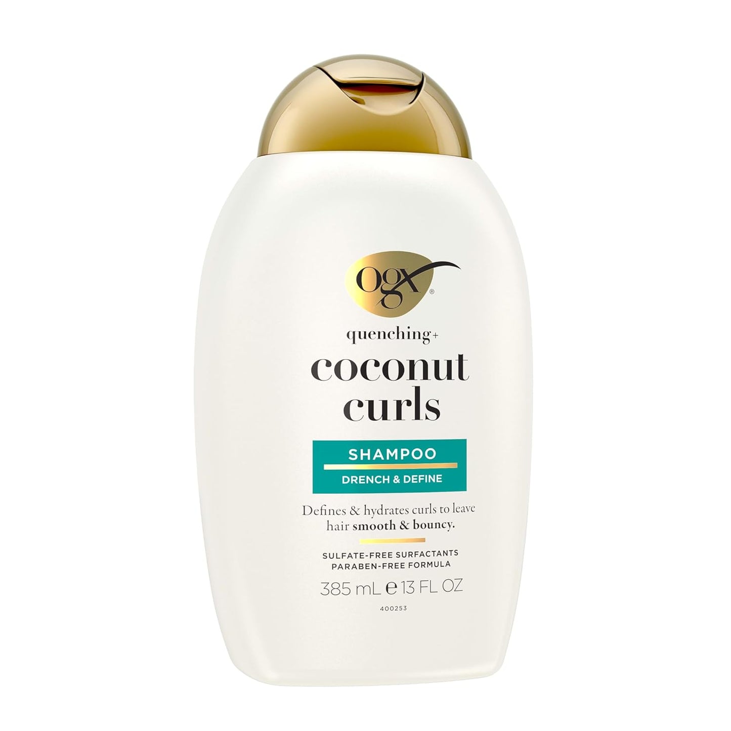 OGX Coconut Curl-Defining Shampoo – Coconut Milk and Citrus Aroma Shower Indulgence, 13 fl oz