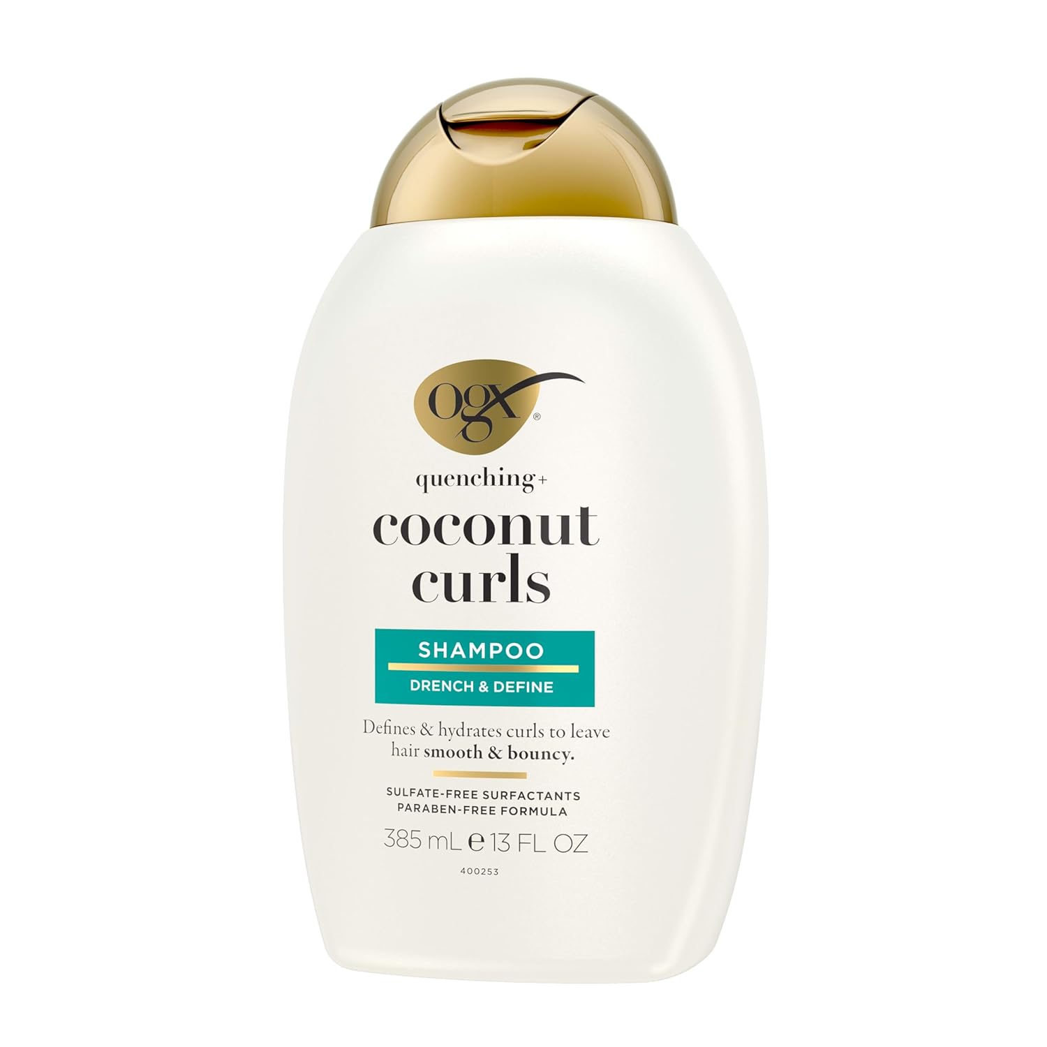 OGX Coconut Curl-Defining Shampoo – Coconut Milk and Citrus Aroma Shower Indulgence, 13 fl oz