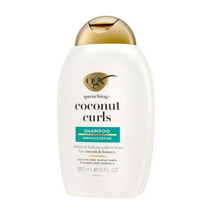 OGX Coconut Curl-Defining Shampoo – Coconut Milk and Citrus Aroma Shower Indulgence, 13 fl oz