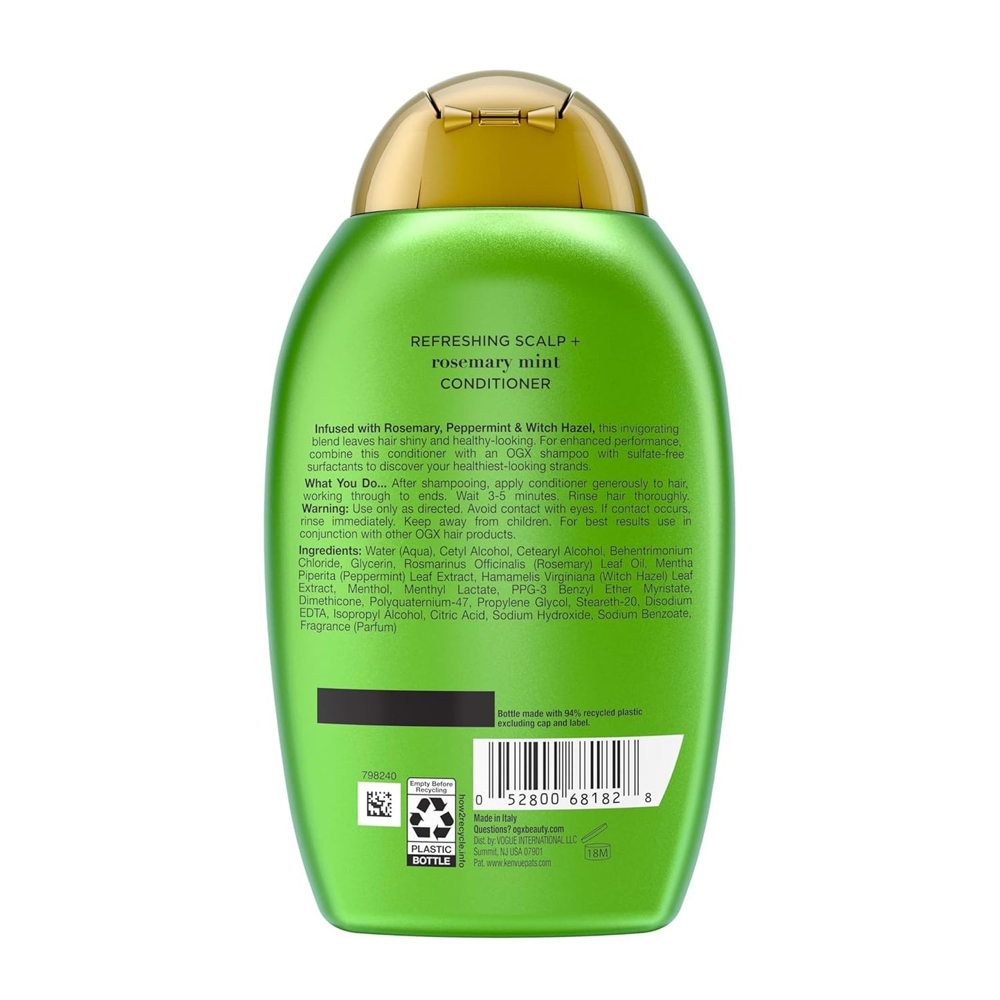 OGX Extra Strength Rosemary Mint Conditioner – Scalp Detox Conditioner for Spa-Like Self-Care Routine