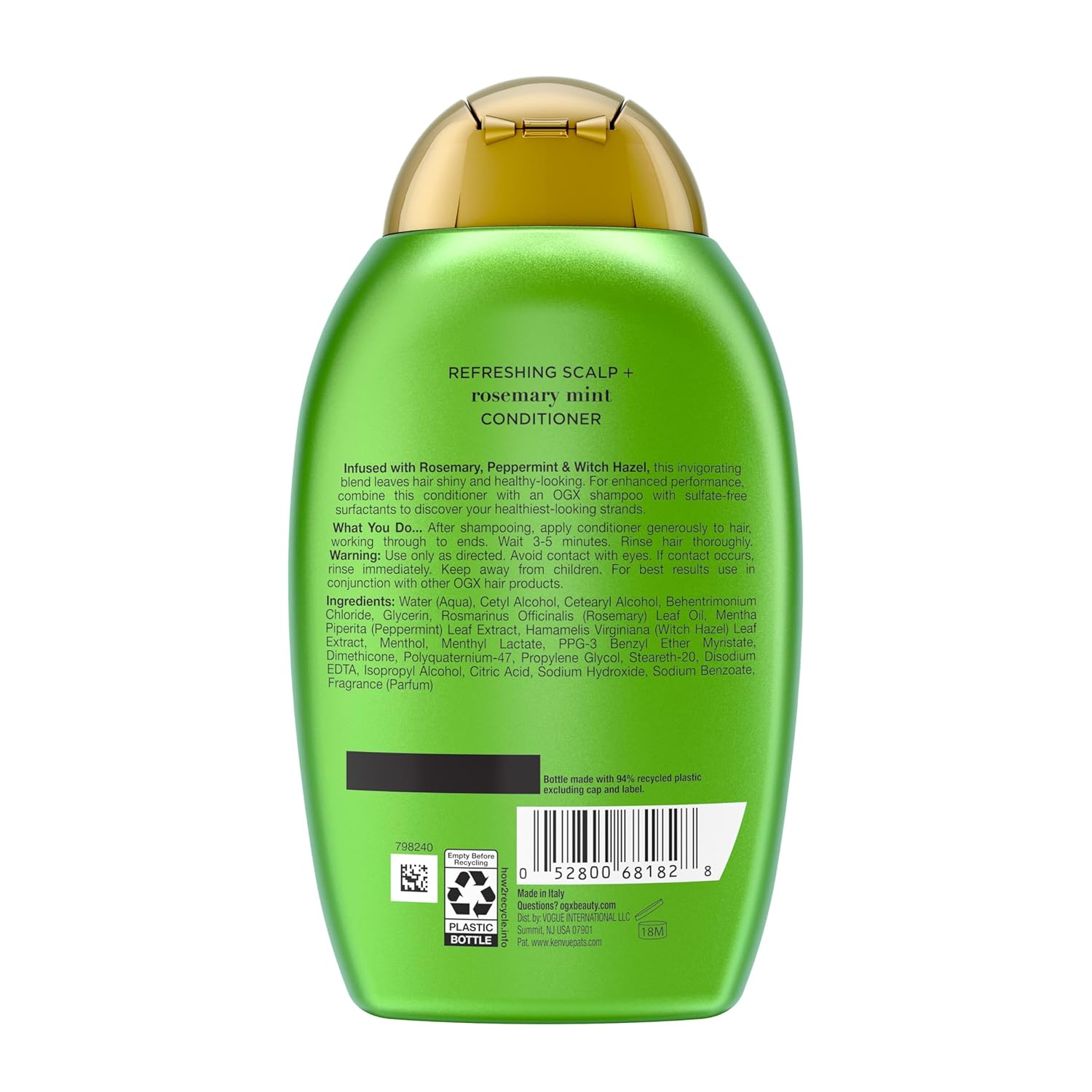 OGX Extra Strength Rosemary Mint Conditioner – Scalp Detox Conditioner for Spa-Like Self-Care Routine