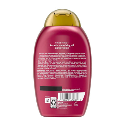 OGX Frizz-Free + Keratin Smoothing Conditioner – Streamlined Haircare for Intentional Daily Routines