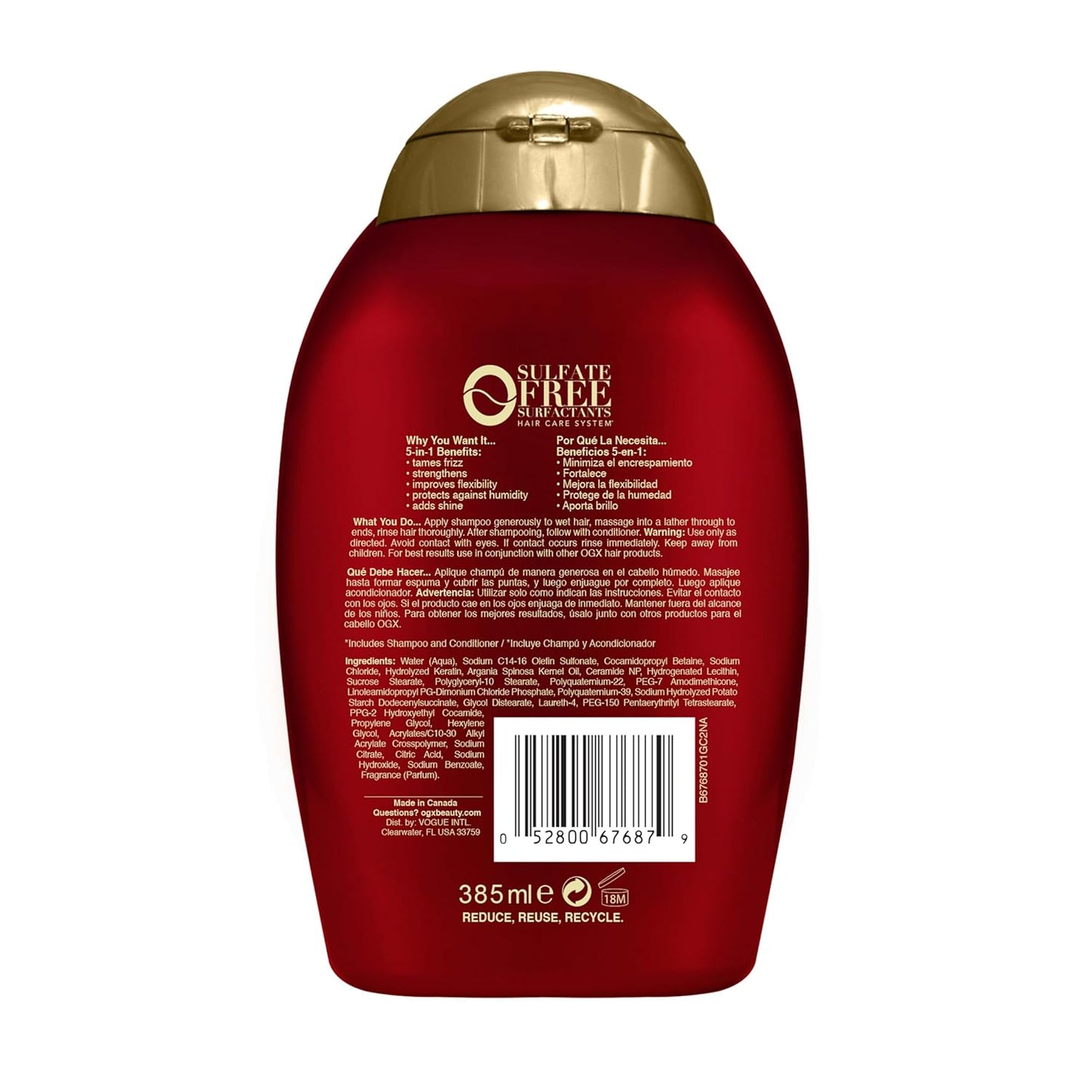 OGX Frizz-Free + Keratin Smoothing Oil Shampoo – Aromatherapy Shower Treatment for Frizzy Hair, 13 Fl Oz