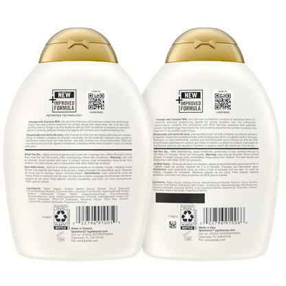 OGX Nourishing Coconut Hair Care Duo – High-End Scented Hair Treatment with Shea Butter, Sophisticated Gift-Worthy Hair Set