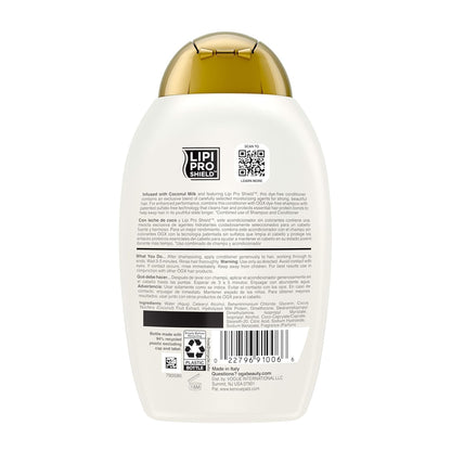 OGX Nourishing + Coconut Milk Conditioner – Wind-Down Wellness Routine, Restorative Moisture for Dry and Damaged Hair