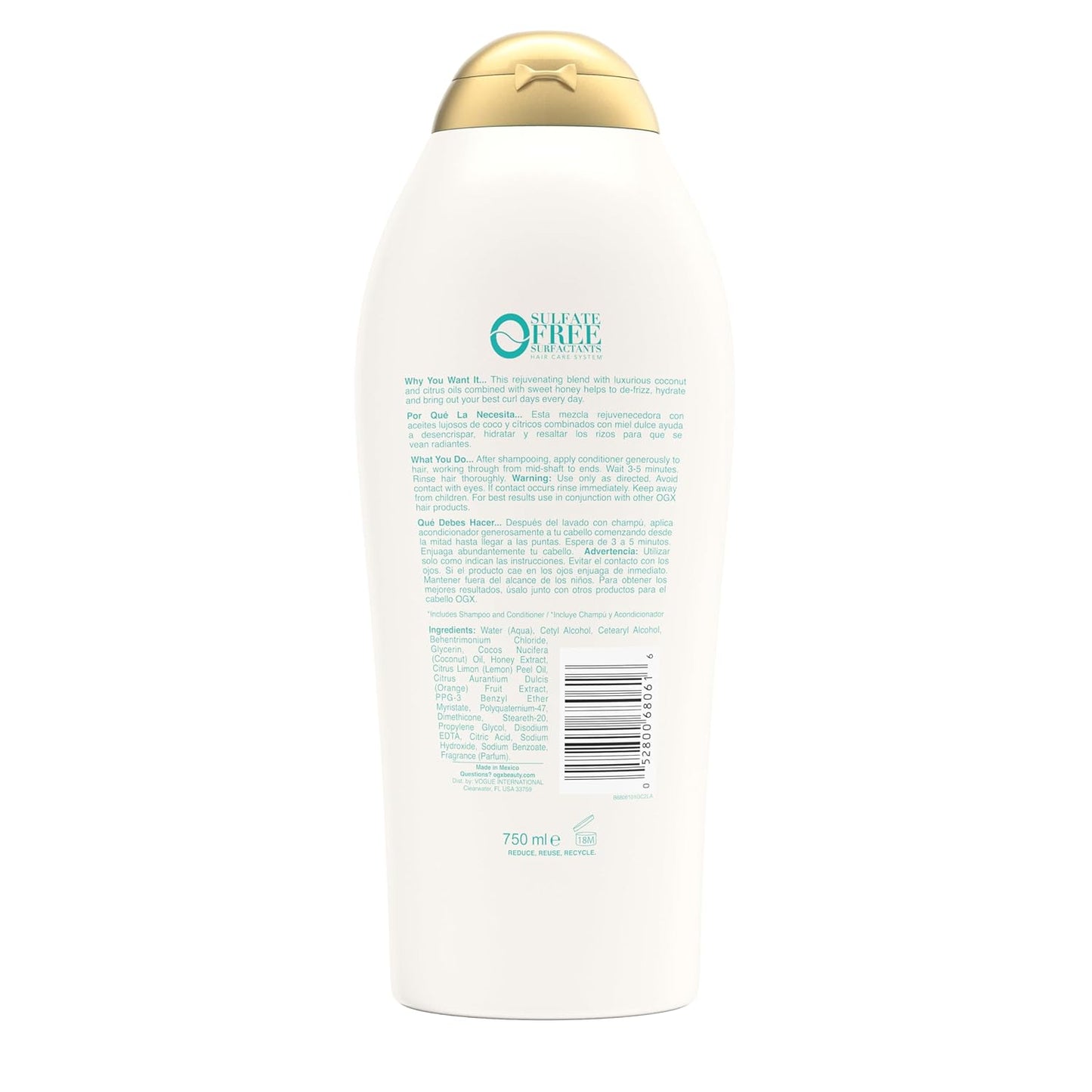 OGX Quenching + Coconut Curls Conditioner – Elegant Hair Care Upgrade for Medium to Coarse Curls