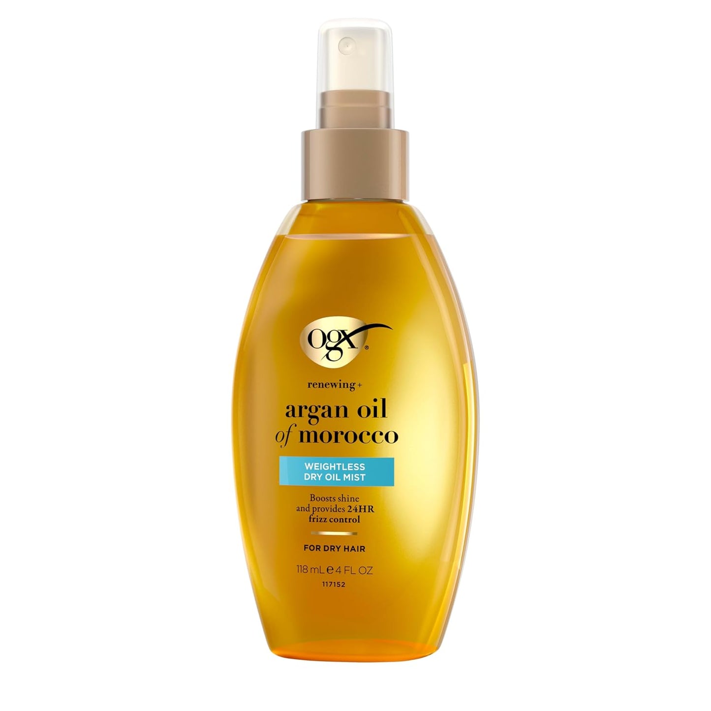 OGX Renewing Argan Oil of Morocco Weightless Healing Dry Oil Spray – Simple One-Step Shine and Split End Treatment, 4 Fl Oz