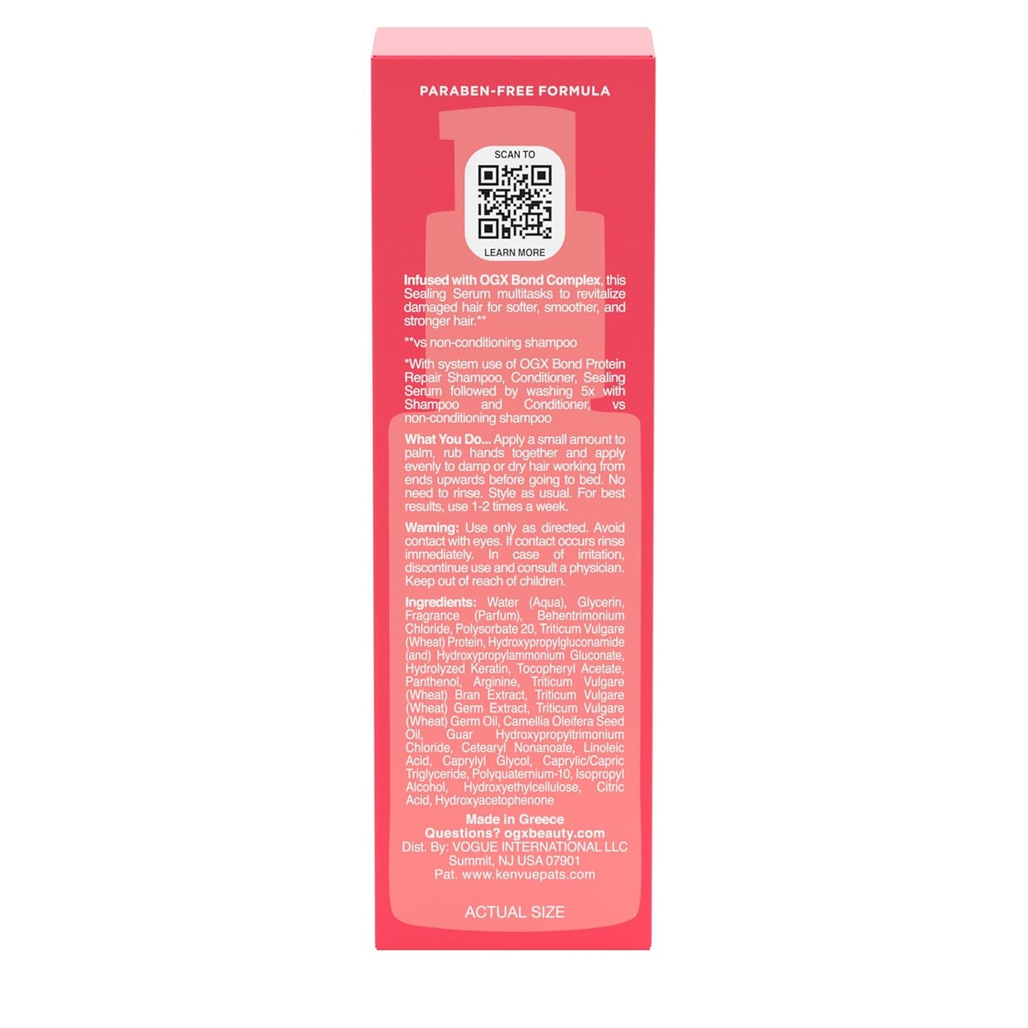 OGX Repair & Protect Bond Serum – Elevated Floral-Scented Leave-In Treatment for a High-End Hair Ritual