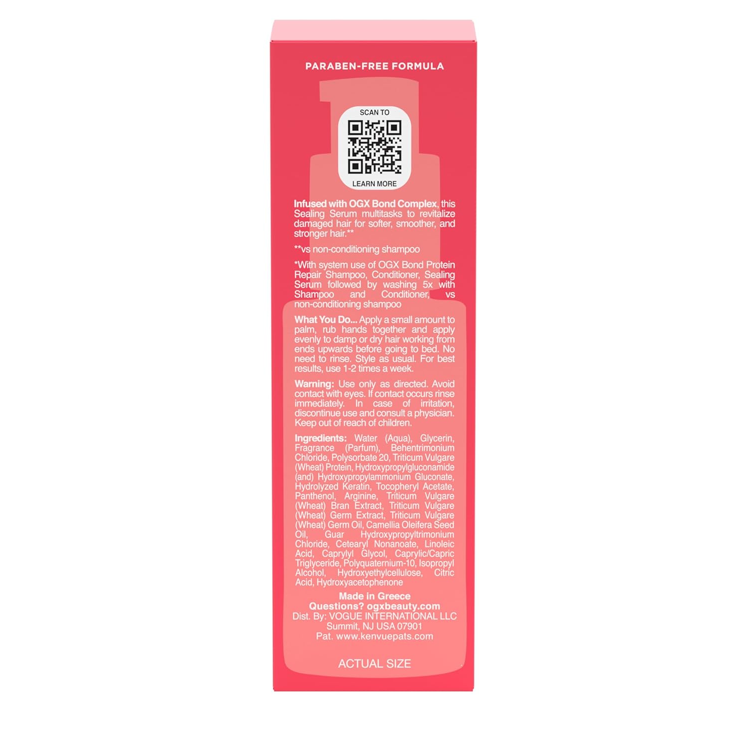 OGX Repair & Protect Bond Serum – Elevated Floral-Scented Leave-In Treatment for a High-End Hair Ritual