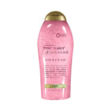 OGX Rose Water & Pink Sea Salt Body Scrub – Premium Rose Quartz Infused Exfoliating Wash for an Elevated Shower