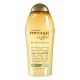 OGX Smoothing + Coconut Coffee Body Cream 19.5 oz – Premium Coffee Scented Indulgence for Elevated Home Spa