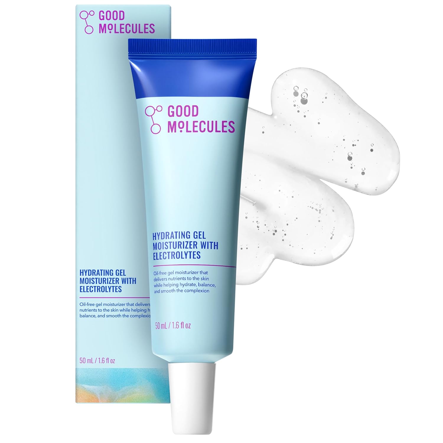 oil-free water-based gel texture with fast absorption