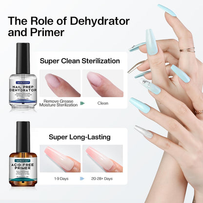 oil-removing nail dehydrator that dries the cuticle and nail bed for maximum adhesion