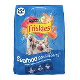 Purina Friskies Dry Cat Food Seafood Sensations - 22 lb. Bag of Salmon, Tuna and Shrimp for Family-Friendly Feeding Stations