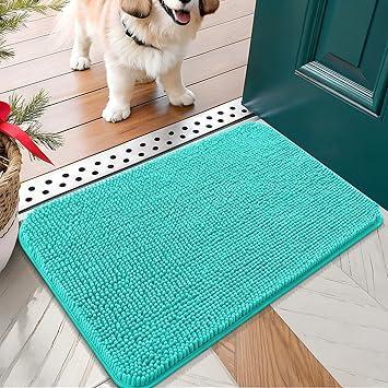 OLANLY Travel-Ready Chenille Dog Mat – Backseat Car Protector for Muddy Paws, Washable Pet Liner for Road Trips