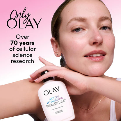 Olay Active Hydrating Lotion – Dermatologist-Tested Face Moisturizer for Elevated Daily Skincare