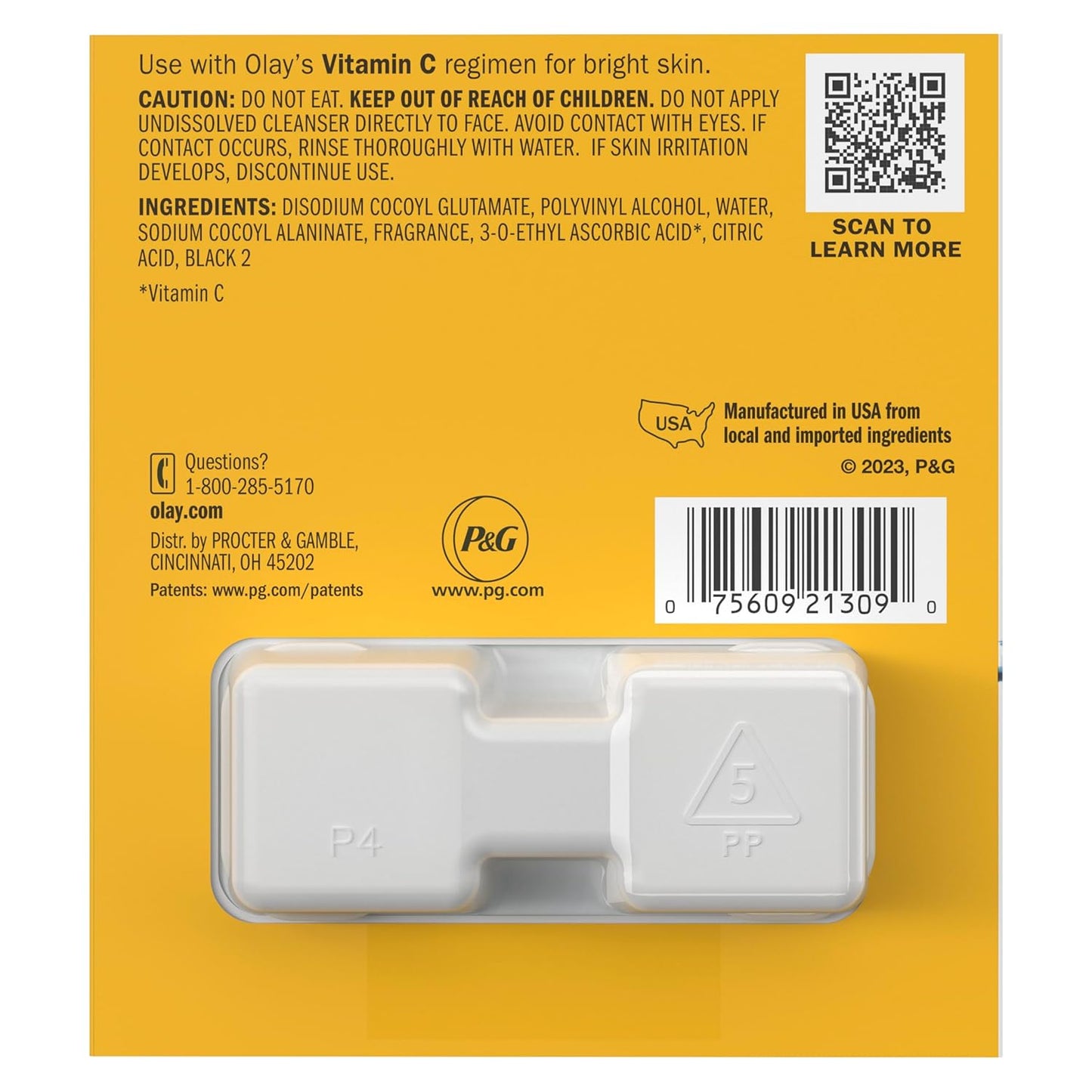 Olay Cleansing Melts Vitamin C – Resealable Travel Cleanser for Gym Bags and Office Drawers, Makeup and Oil Removal