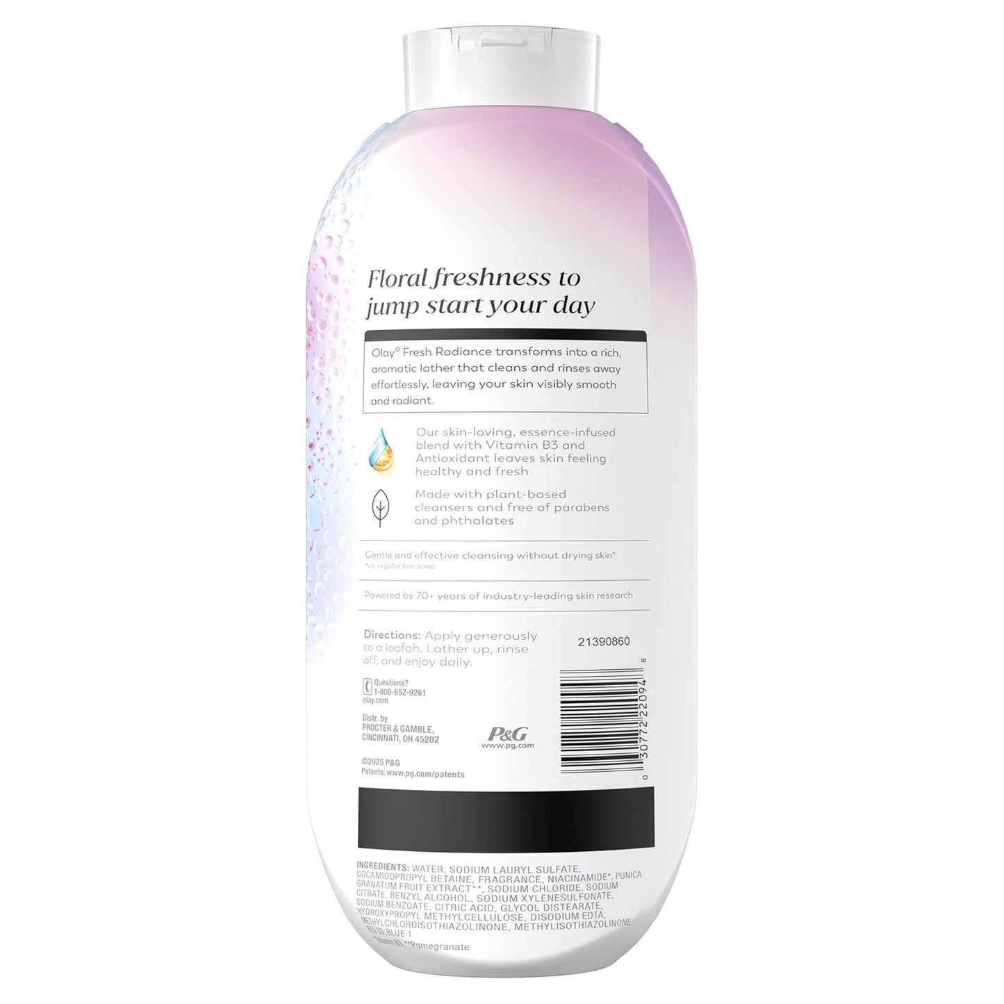 Olay Luxury Botanical Body Wash – Paraben-Free, Plant-Based Formula for Radiant, Refined Skin
