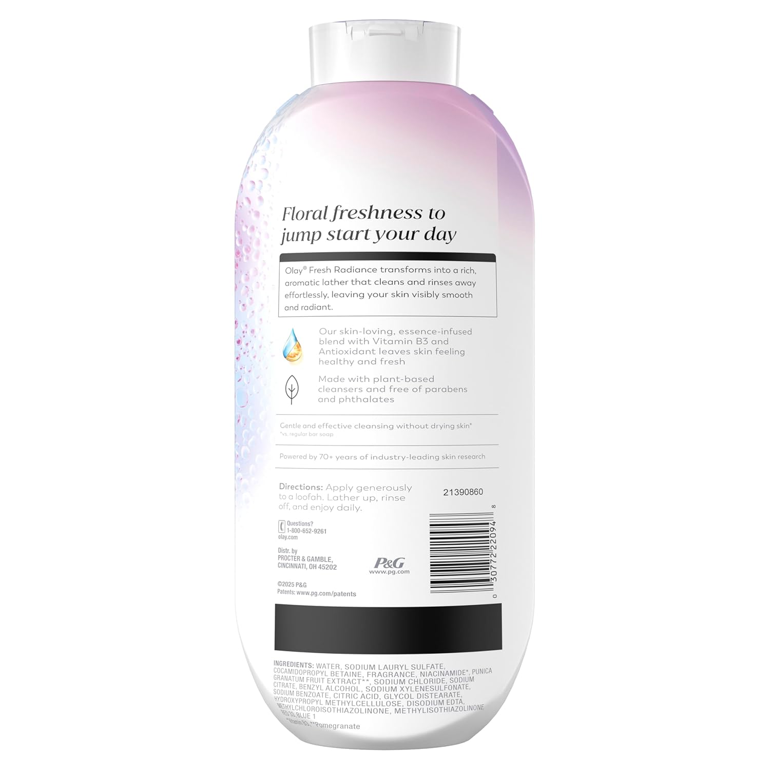 Olay Luxury Botanical Body Wash – Paraben-Free, Plant-Based Formula for Radiant, Refined Skin