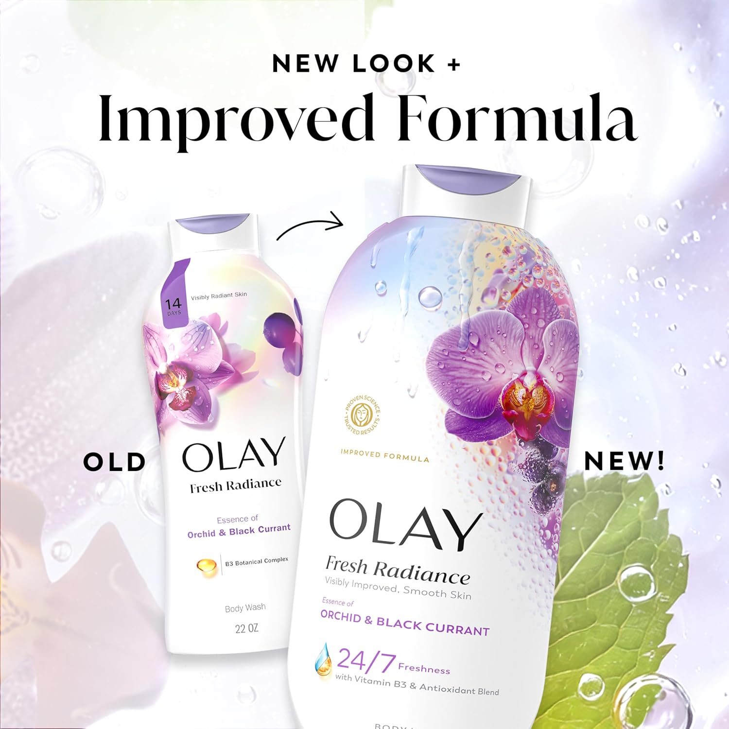 Olay Luxury Botanical Body Wash – Paraben-Free, Plant-Based Formula for Radiant, Refined Skin