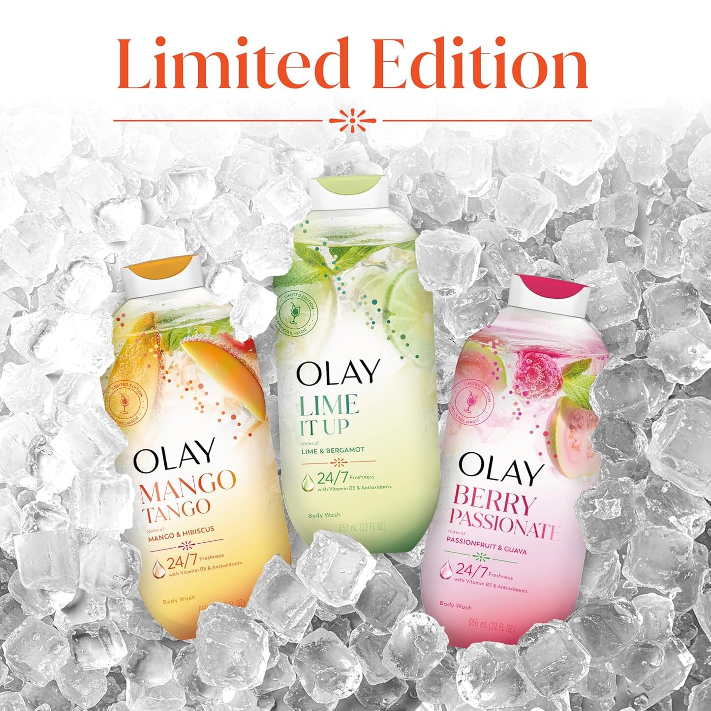Olay Miami Mocktails Body Wash – Plant-Based Vitamin B3 Cleanser for a Mindful Bath Time Wind-Down Routine