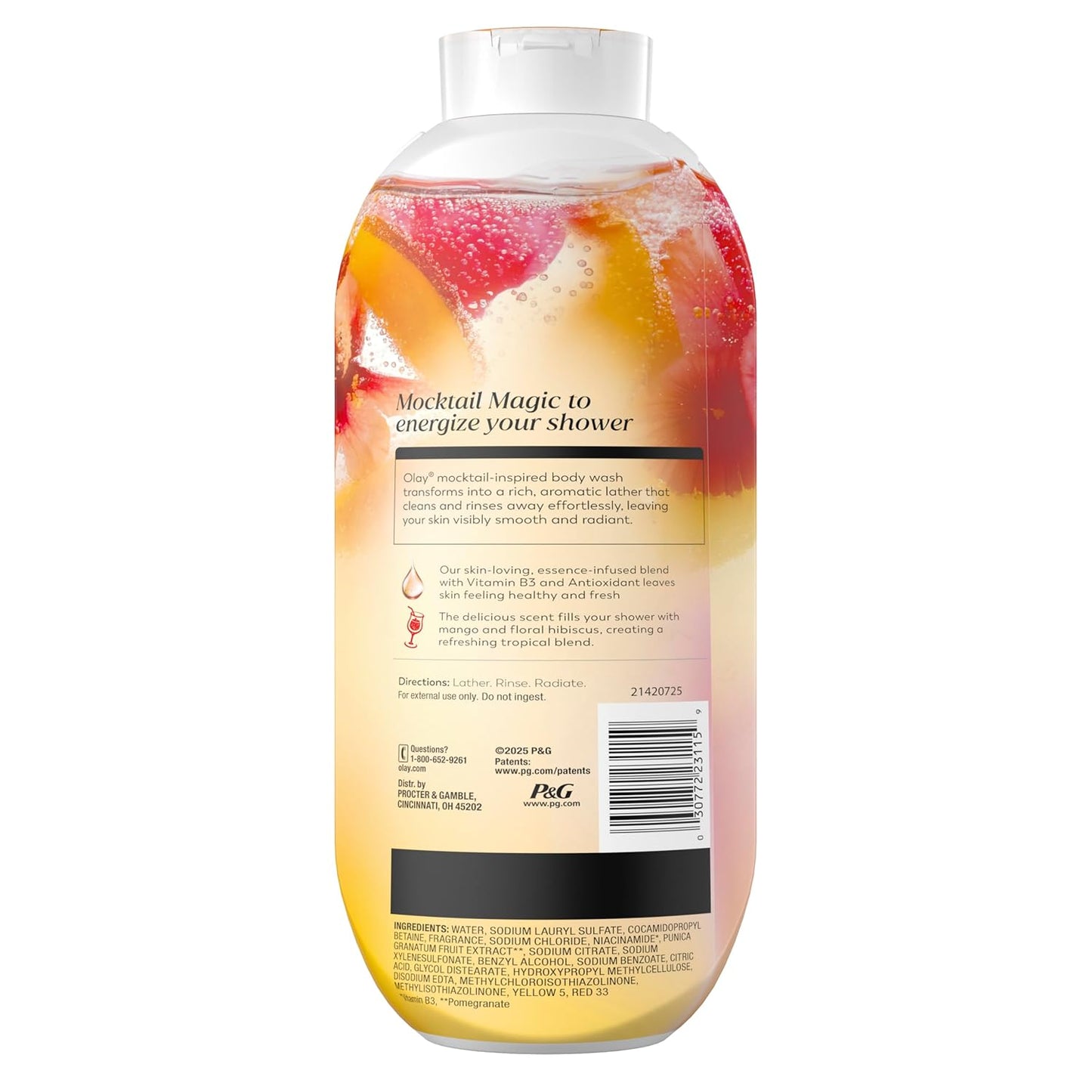 Olay Miami Mocktails Body Wash – Plant-Based Vitamin B3 Cleanser for a Mindful Bath Time Wind-Down Routine