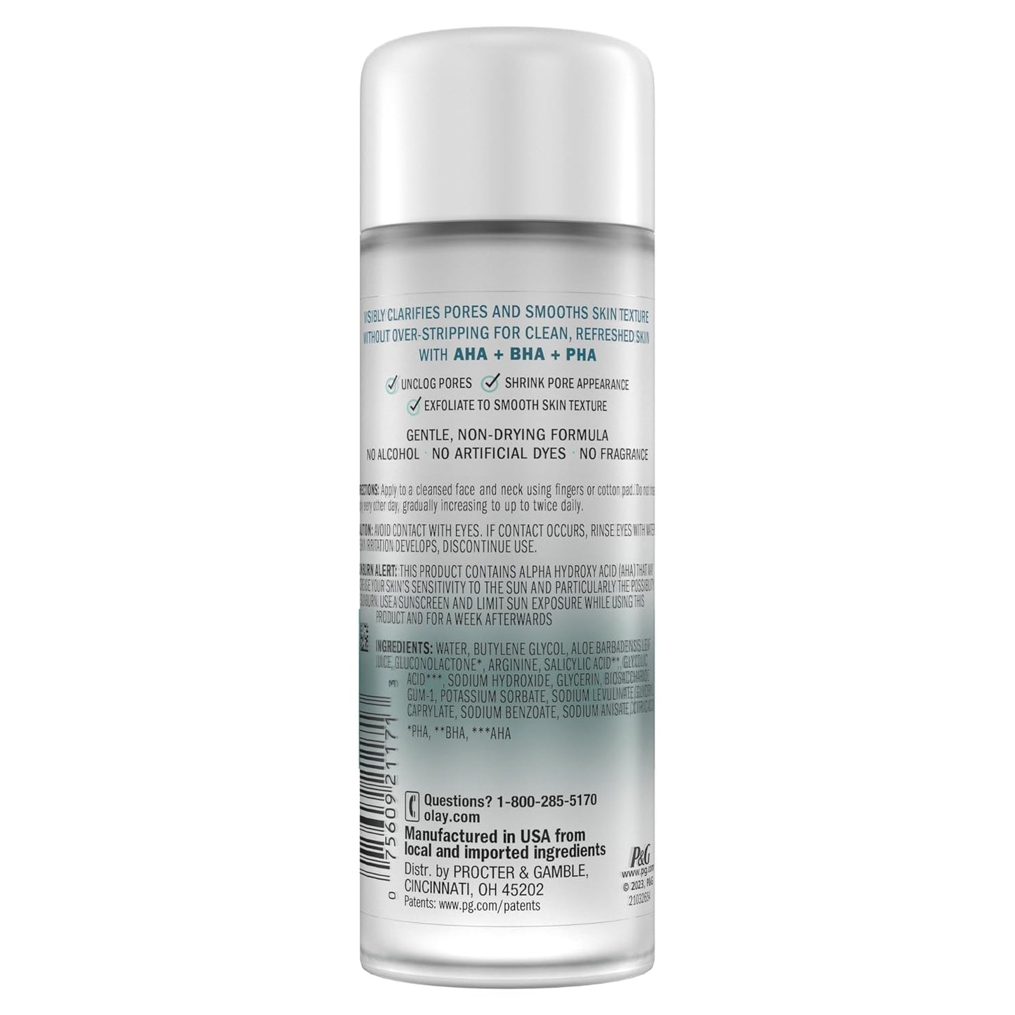 Olay Pore Treatment Toner, Unscented, 4.1 fl oz – Wind-Down Bath Routine Staple for Sensitive Skin