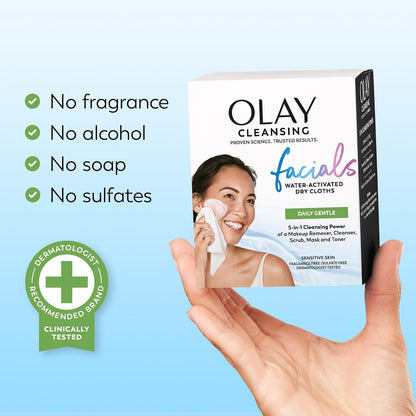 Olay Portable Cleansing Wipes – Outdoor Beauty Essential, Compact & Durable Pouches