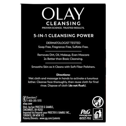 Olay Portable Cleansing Wipes – Outdoor Beauty Essential, Compact & Durable Pouches