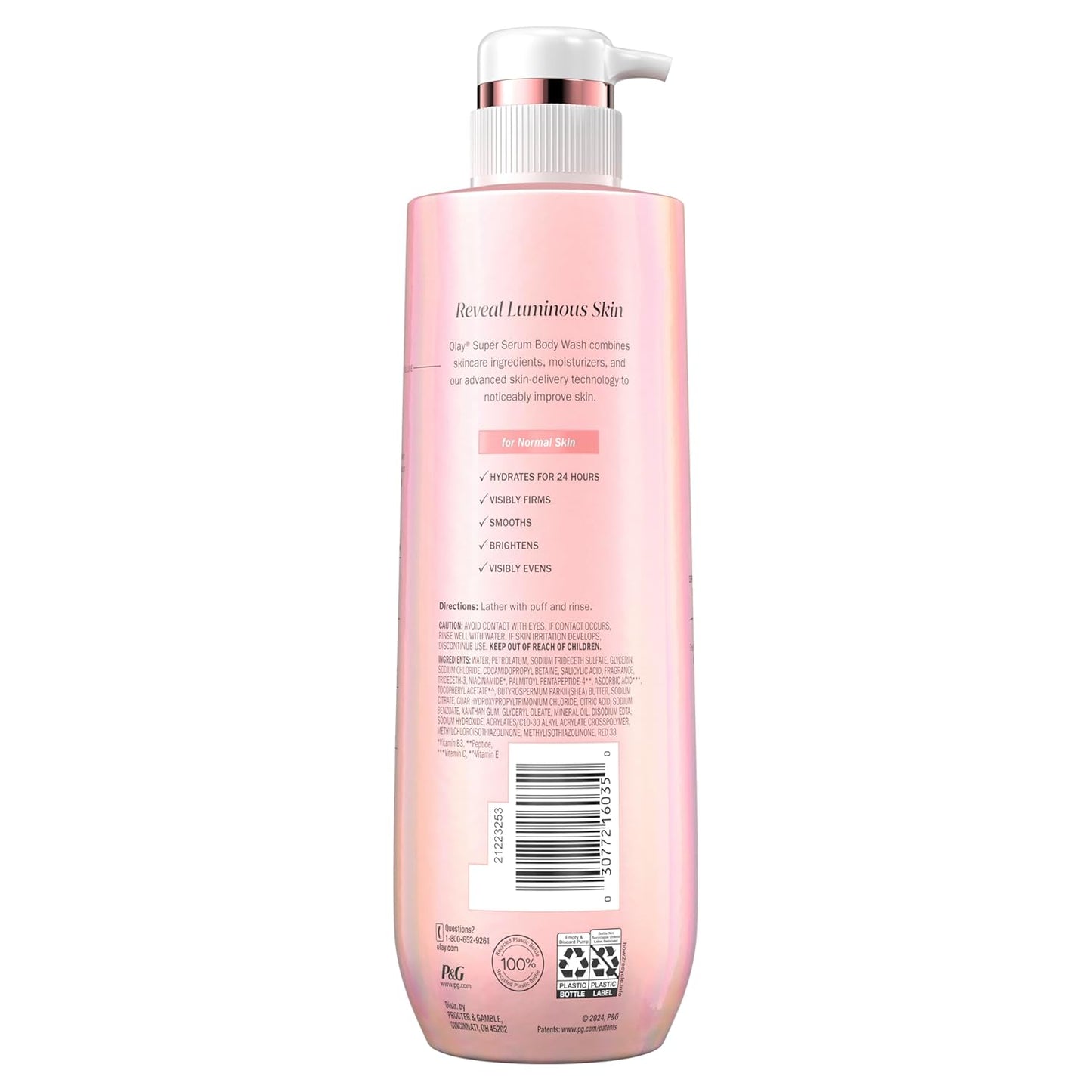 Olay Super Serum Body Wash Phthalate-Free, Minimalist All-in-One Daily Wash