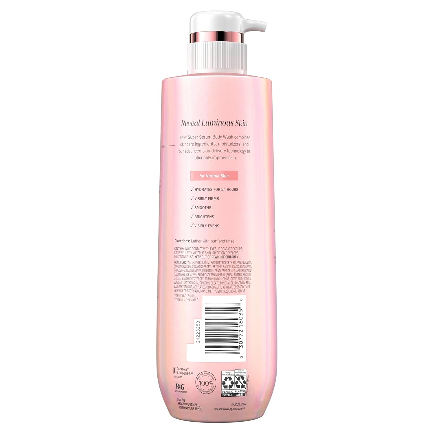 Olay Super Serum Body Wash Phthalate-Free, Minimalist All-in-One Daily Wash