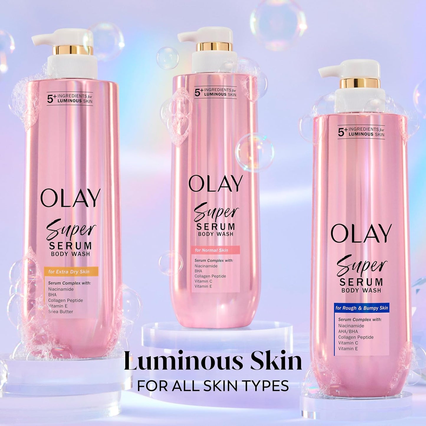 Olay Super Serum Body Wash Phthalate-Free, Minimalist All-in-One Daily Wash