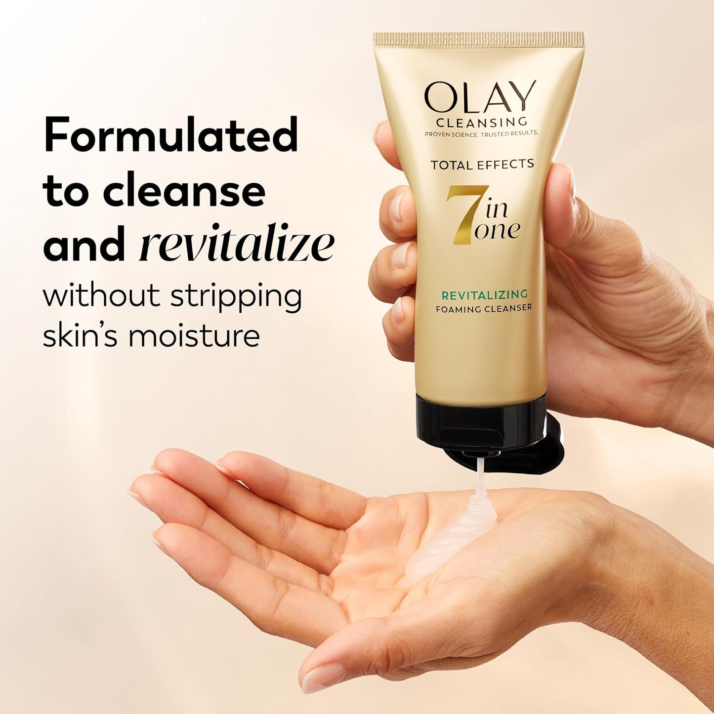 Olay Total Effects Luxury Foaming Cleanser – Professional-Grade Skincare in Elegant Bottles, 3-Pack