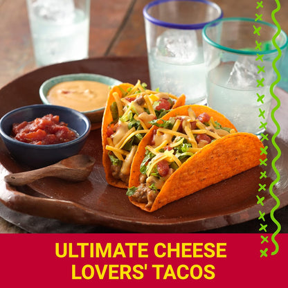 Old El Paso Stand 'N Stuff Bold Nacho Cheese Taco Kit for Family Weeknight Dinners, 10 Ct, 9.5 oz