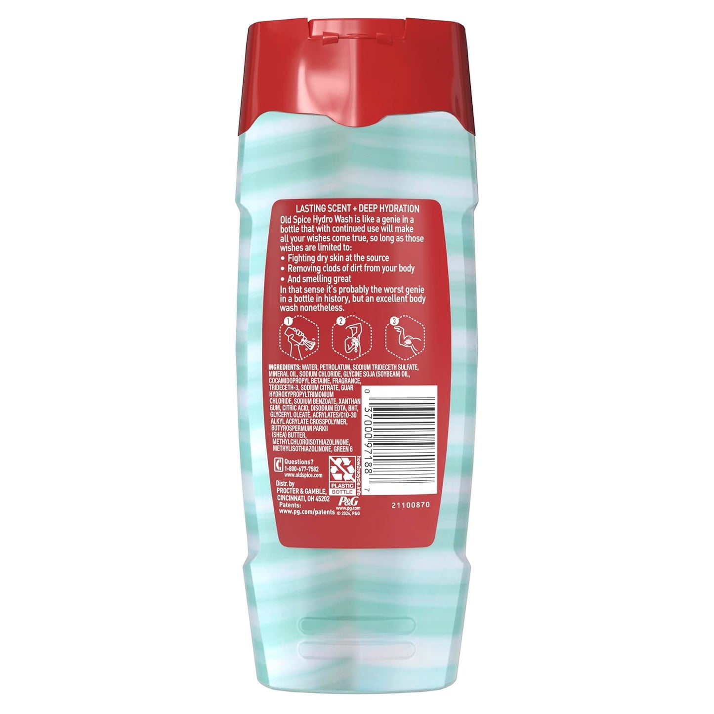 Old Spice 2-in-1 Body Wash and Moisturizer for Men – Practical Father's Day Gift Bundle, 16 oz Pack of 4