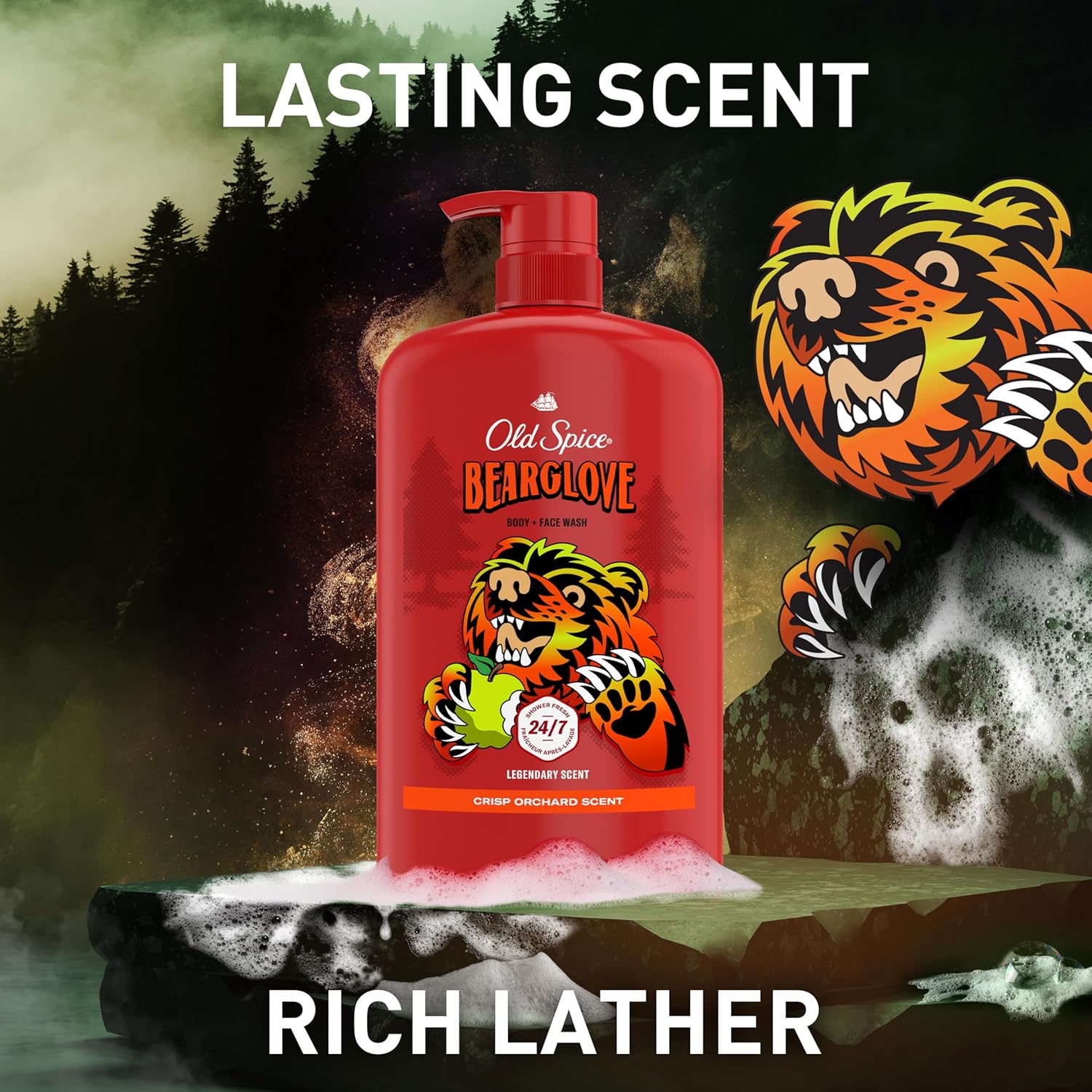 Old Spice 3X Defense Body Wash for Men – Aromatherapy Shower Experience with 24/7 Freshness for Self-Care Routine