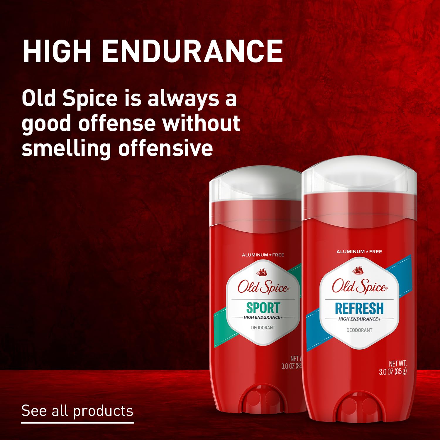 Old Spice Aluminum Free Deodorant for Men – Stocking Stuffer Gift Set, Pack of 3 Sport Scent Sticks