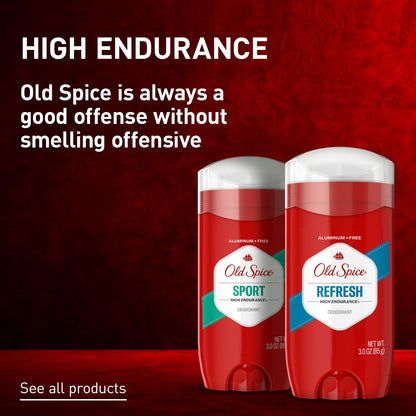 Old Spice Aluminum Free Deodorant for Men – Stocking Stuffer Gift Set, Pack of 3 Sport Scent Sticks