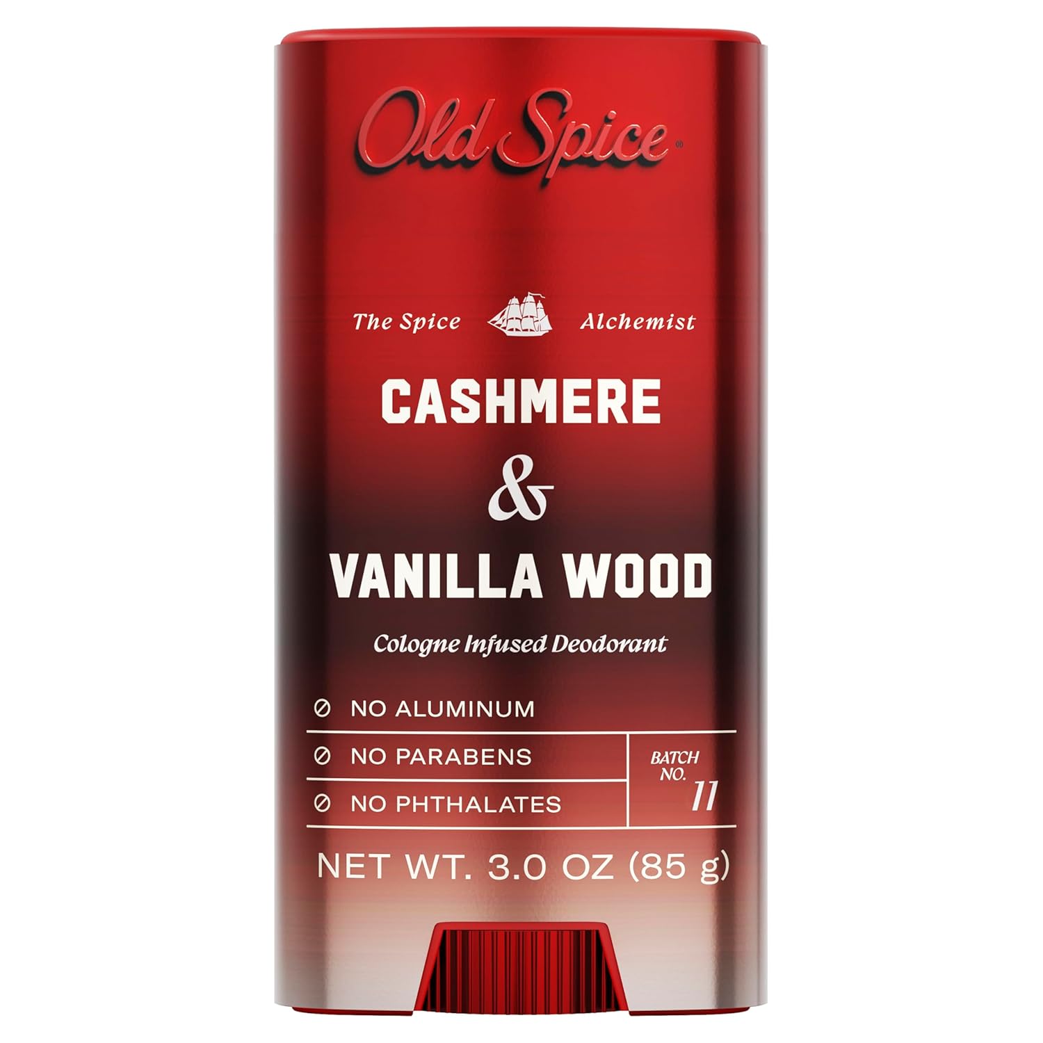 Old Spice Aluminum Free Deodorant – Spice Alchemist Cashmere + Vanilla Wood, Aluminum-Free Solid Stick for a Mindful Morning Routine