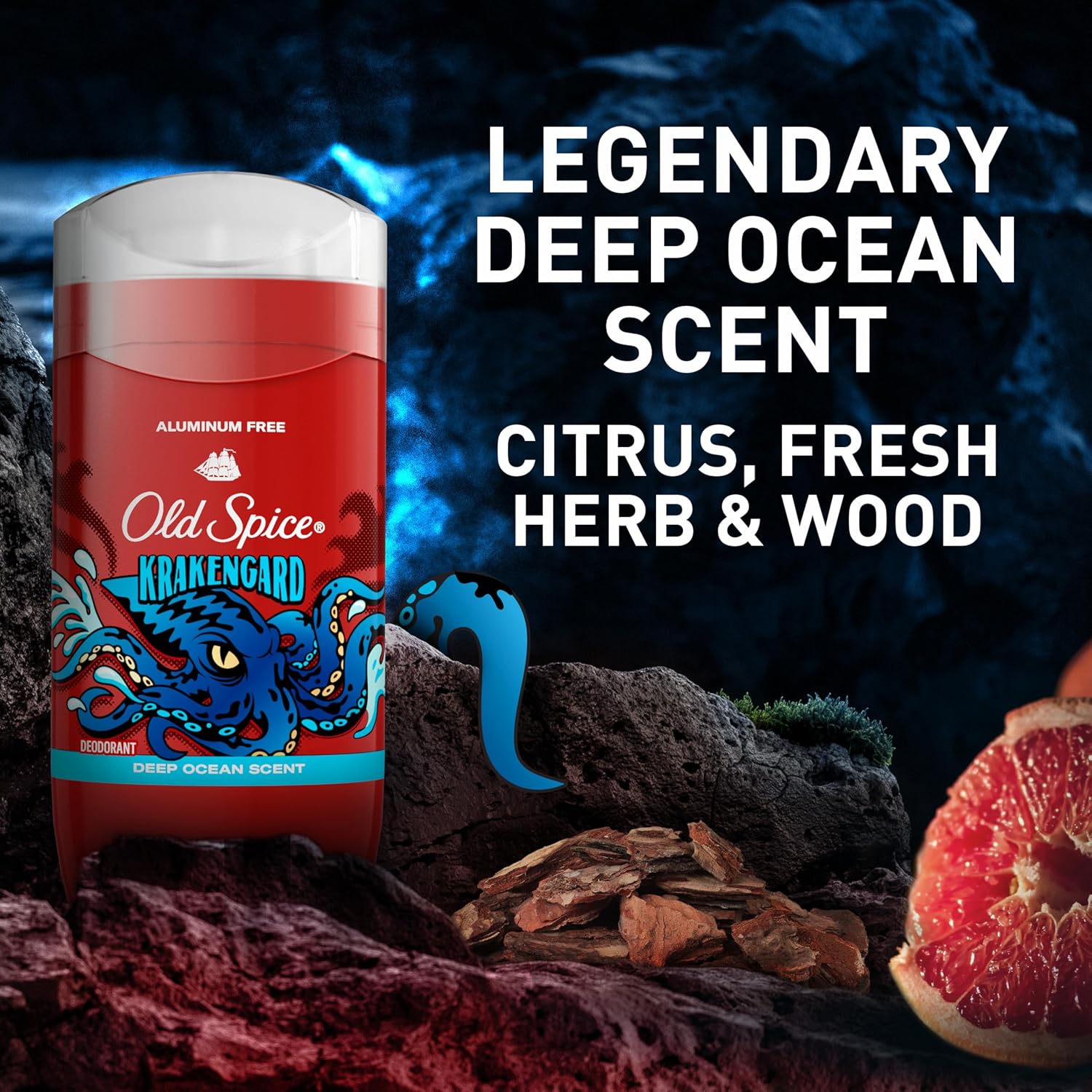 Old Spice Aluminum Free Deodorant Stick – Portable Odor Protection for Camping, Hiking, and Trail Days